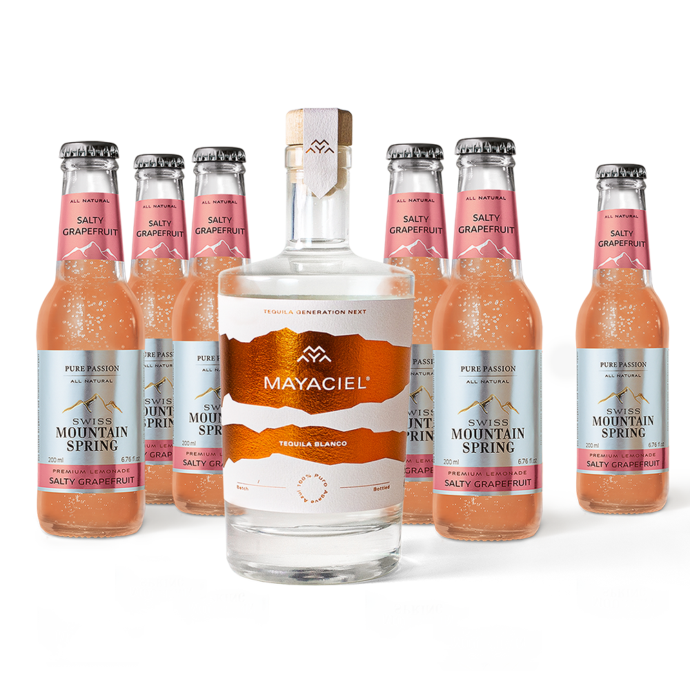 MAYACIEL Paloma Package Bester Premium Tequila Blanco und Grapefruit Soda