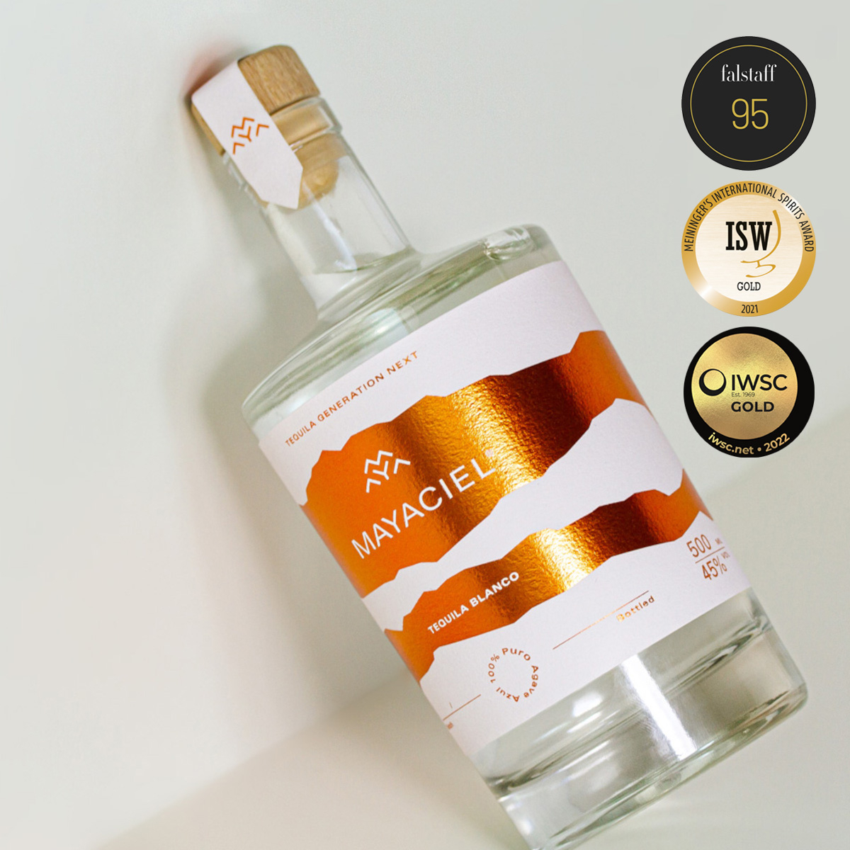 MAYACIEL Tequila Blanco Produkt Bild Premium Tequila mit Auszeichnungen