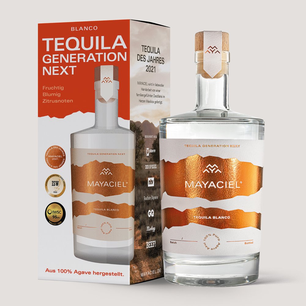 MAYACIEL Tequila Blanco mit Geschenkverpackung